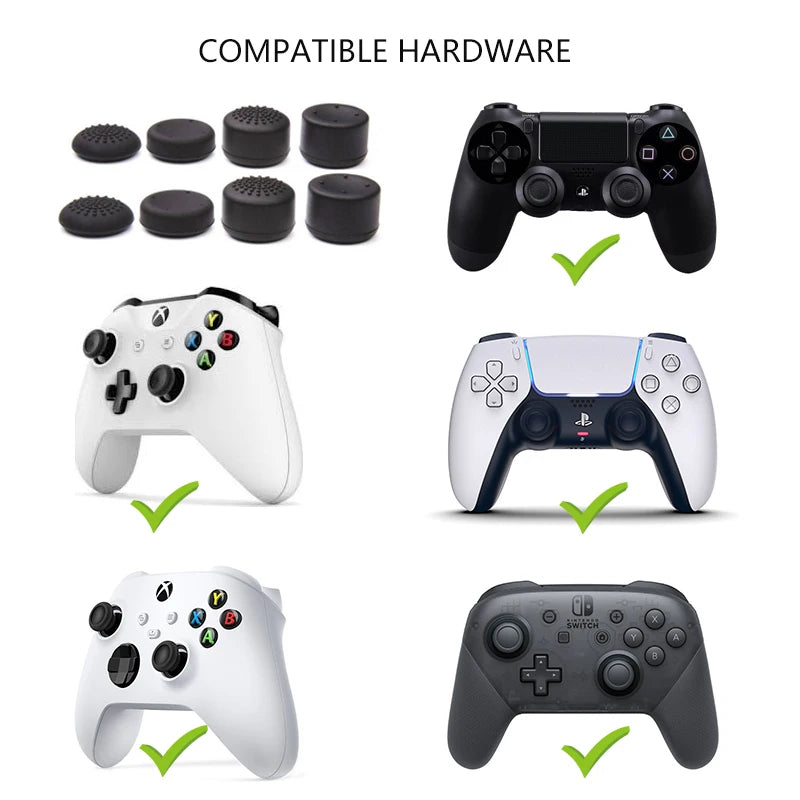 DATA FROG Paquete de 8 tapas de silicona para joystick — Cubiertas analógicas antideslizantes para PS5, PS4 y Xbox Series X/S