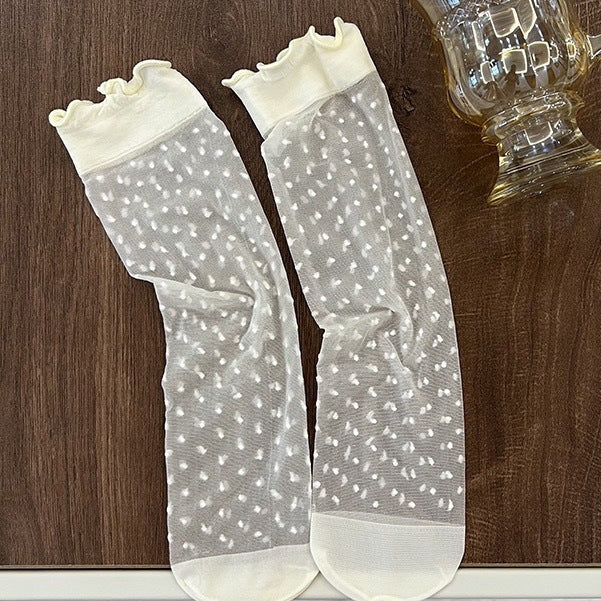 Girls Ruffle Knee High Socks 3-Pack — Soft Lace Princess Socks, Ages 2–12