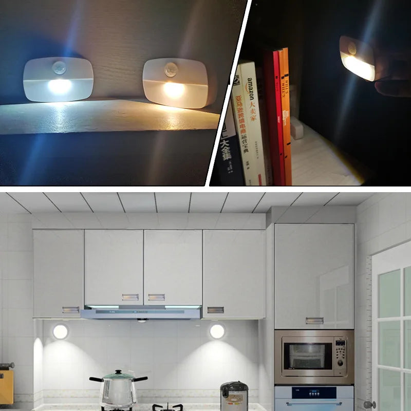 Luz nocturna LED con sensor de movimiento — Enchufable, 3 modos, encendido/apagado automático