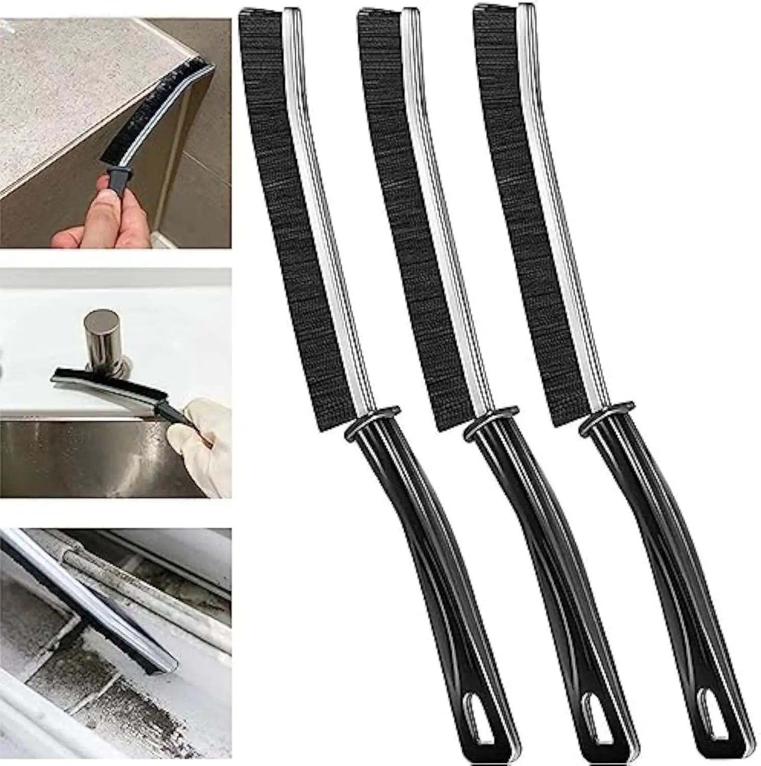 Crevice Cleaning Brush — Hard Bristle Gap & Grout Cleaner for Tiles, Windows & Floors