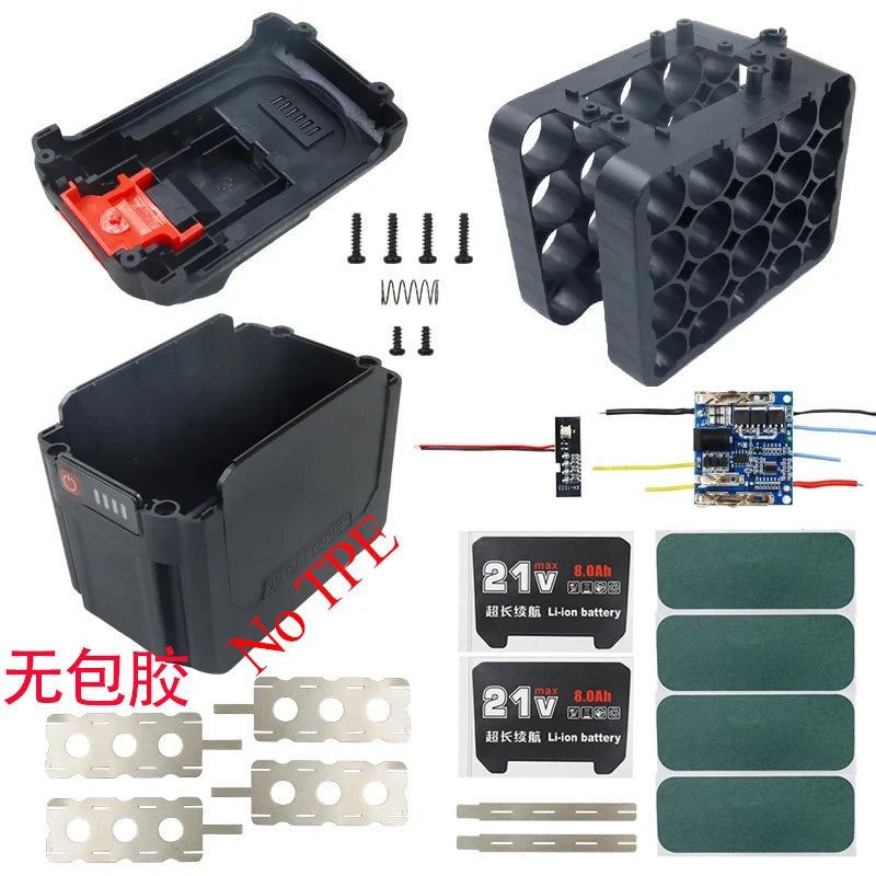 Makita Battery Case Shell with PCB Charging Board — 10/15/20 Core 18650 Li-Ion Pack for Power Tools