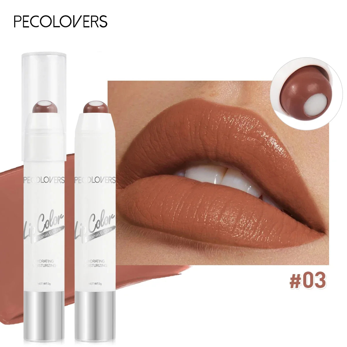 2-in-1 Nude & Matte Lipstick — Waterproof, Long-Lasting, 6 Colors
