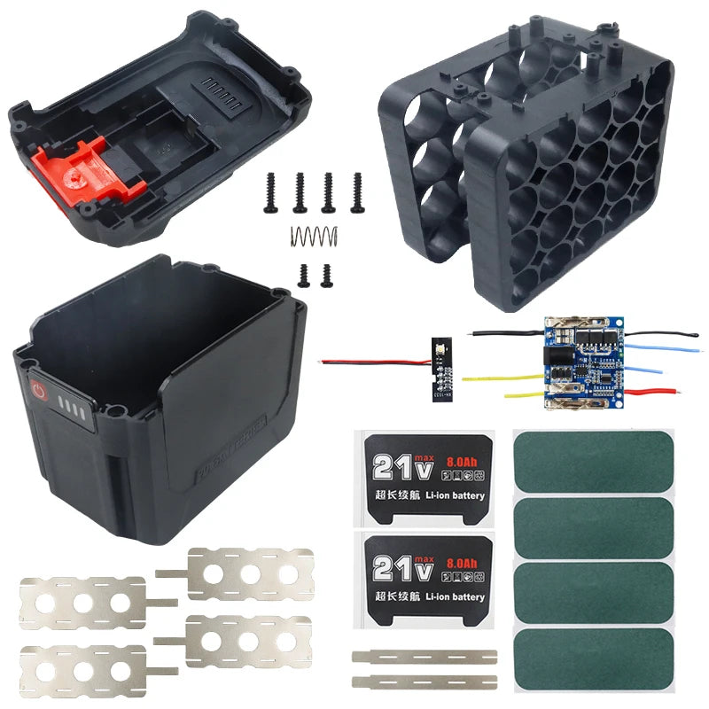 Makita Battery Case Shell with PCB Charging Board — 10/15/20 Core 18650 Li-Ion Pack for Power Tools