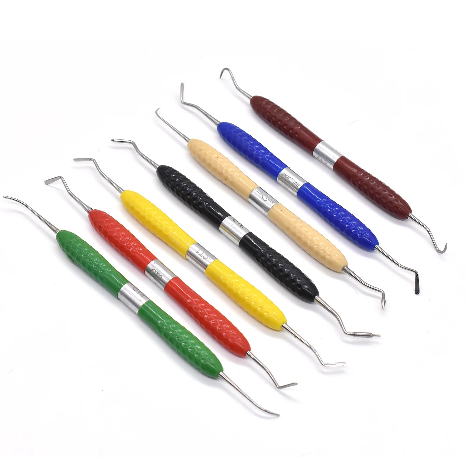 Double-Head Dental Composite Resin Filling Spatula — Aesthetic Restoration Instrument (CT1–CT7)