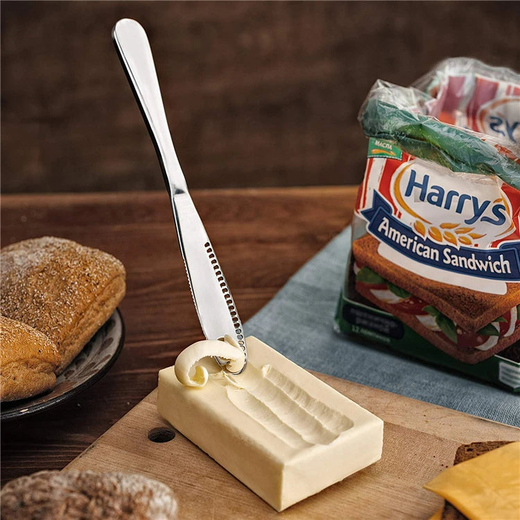 3-in-1 Stainless Steel Butter & Cheese Knife — Spreader, Cutter & Scraper Kitchen Tool