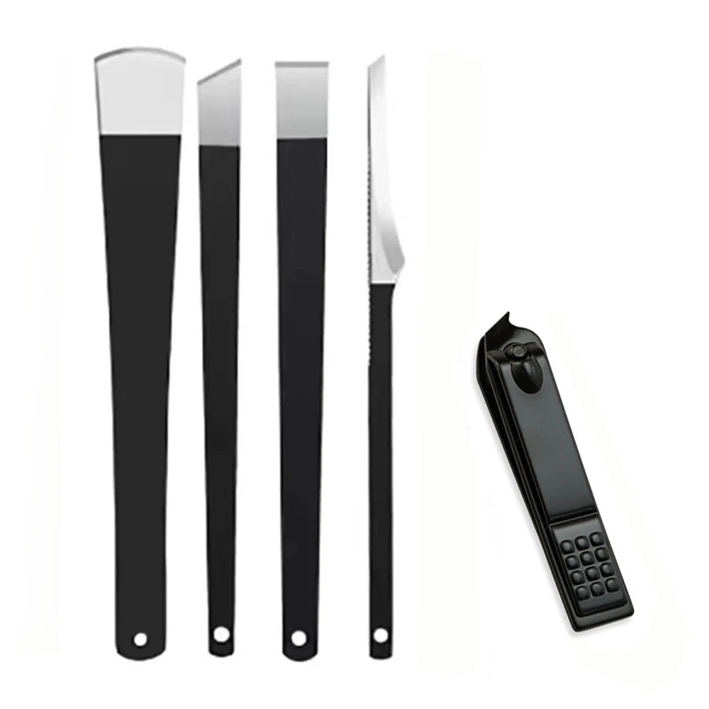 Stainless Steel Pedicure Knife Set — 4/5/6/9-Piece Foot Care Tool Kit