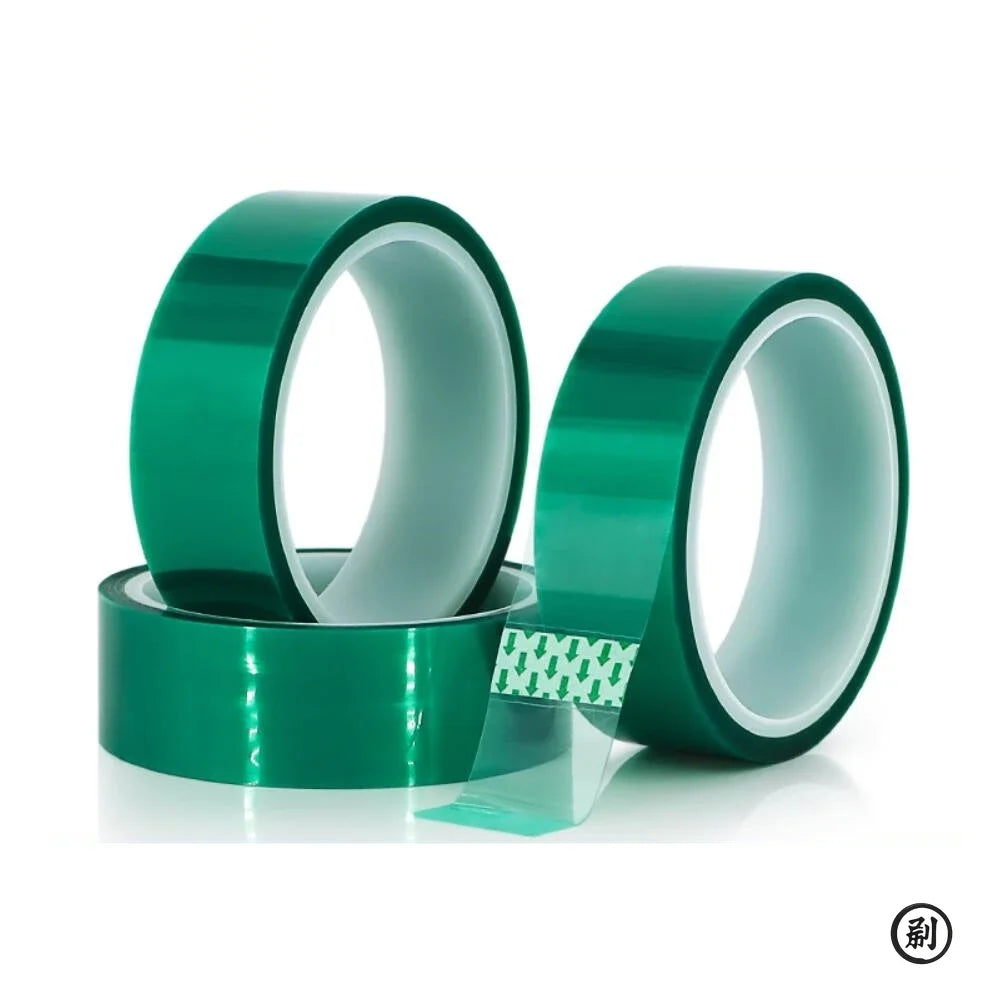 Hi-Temp Green PET Masking Tape — 33M, Heat Resistant to 180°C for Powder Coating & PCB Work