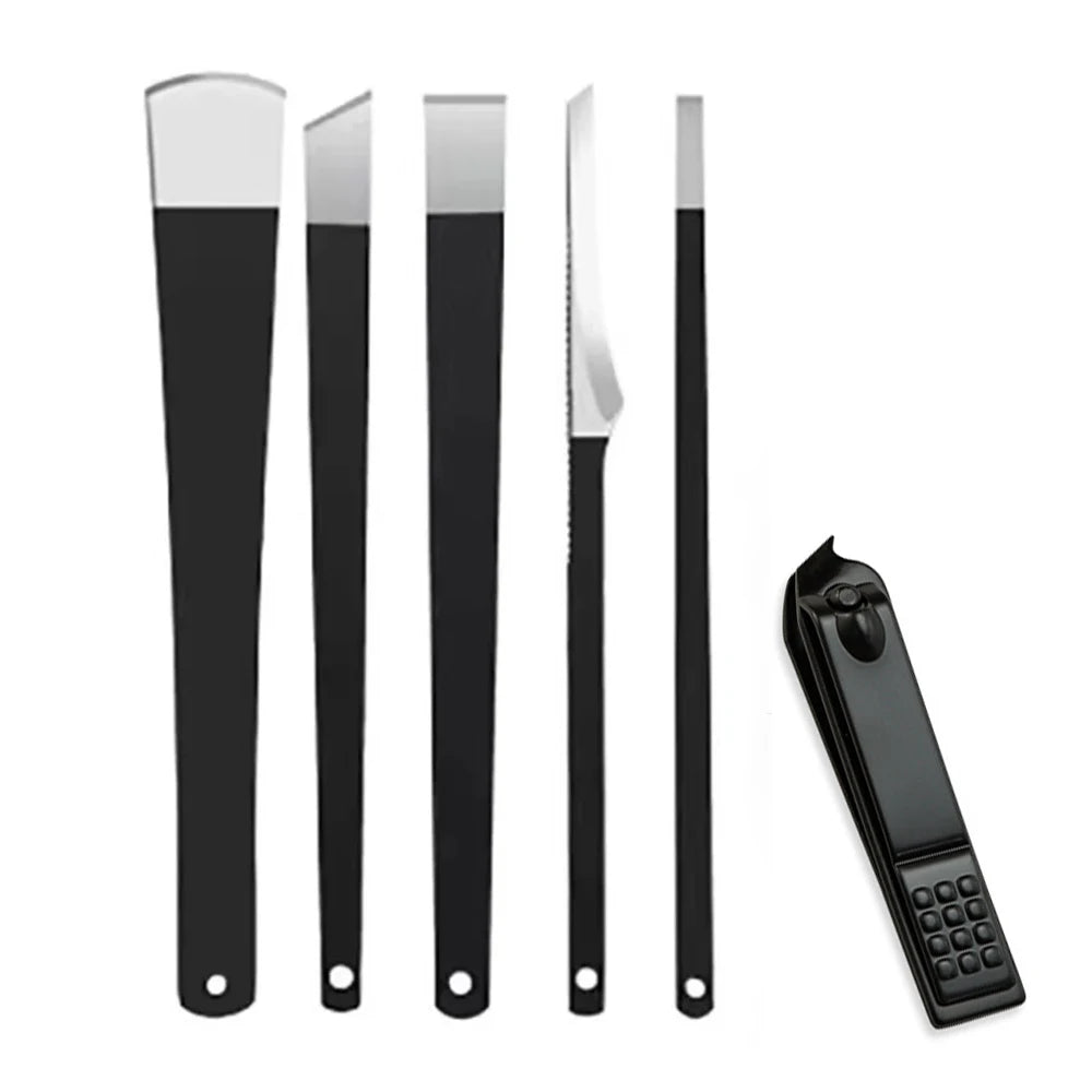 Stainless Steel Pedicure Knife Set — 4/5/6/9-Piece Foot Care Tool Kit