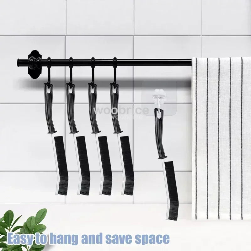 Crevice Cleaning Brush Set — Hard Bristle Gap & Grout Scrubber