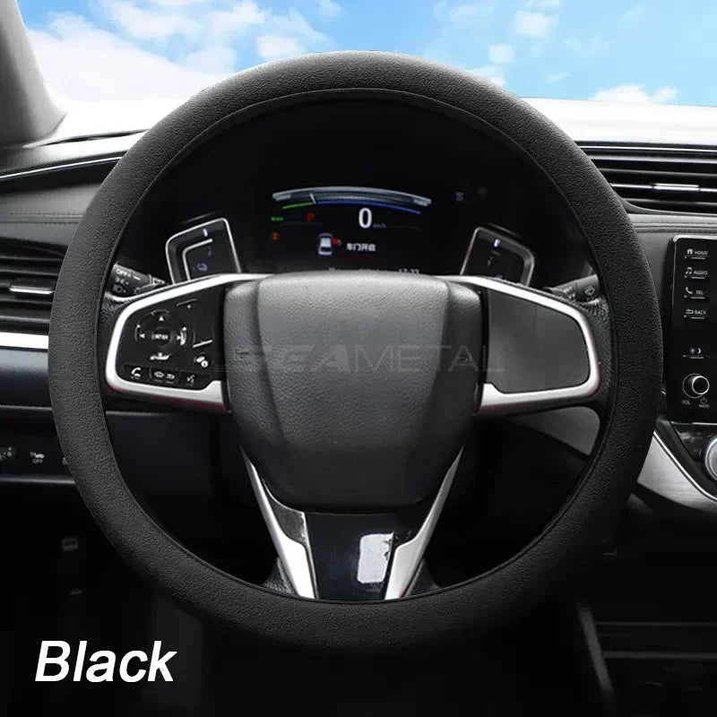 Universal Silicone Steering Wheel Cover — Anti-Slip Elastic Glove for 38cm Wheels