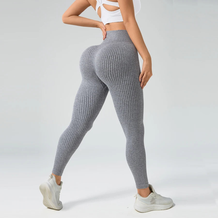LLHOSO Women’s Seamless Yoga Leggings — High-Waist Tummy Control Butt-Lifting Gym Pants