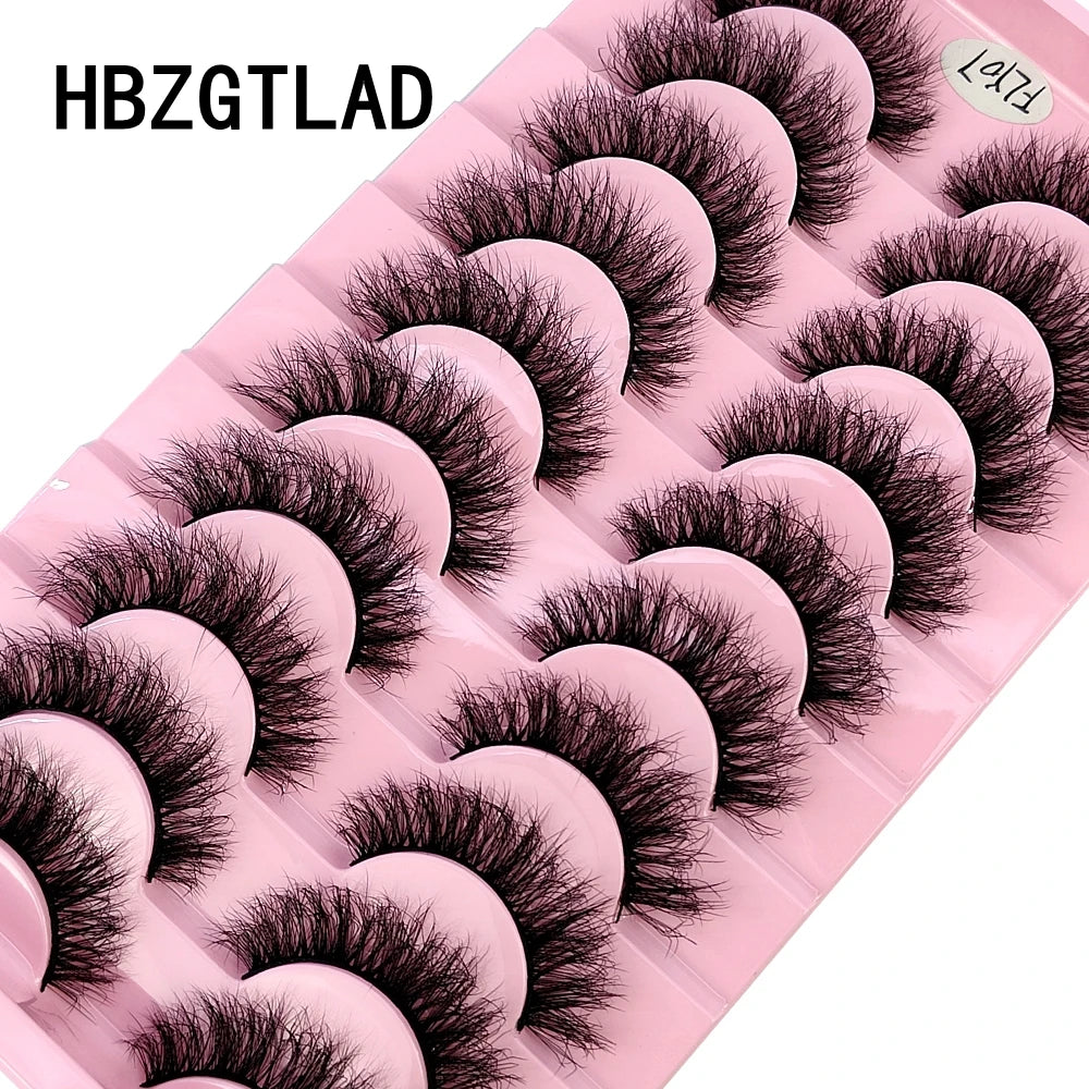 Faux Mink False Lashes — 10 Pairs Natural & Wispy Handcrafted Eyelashes