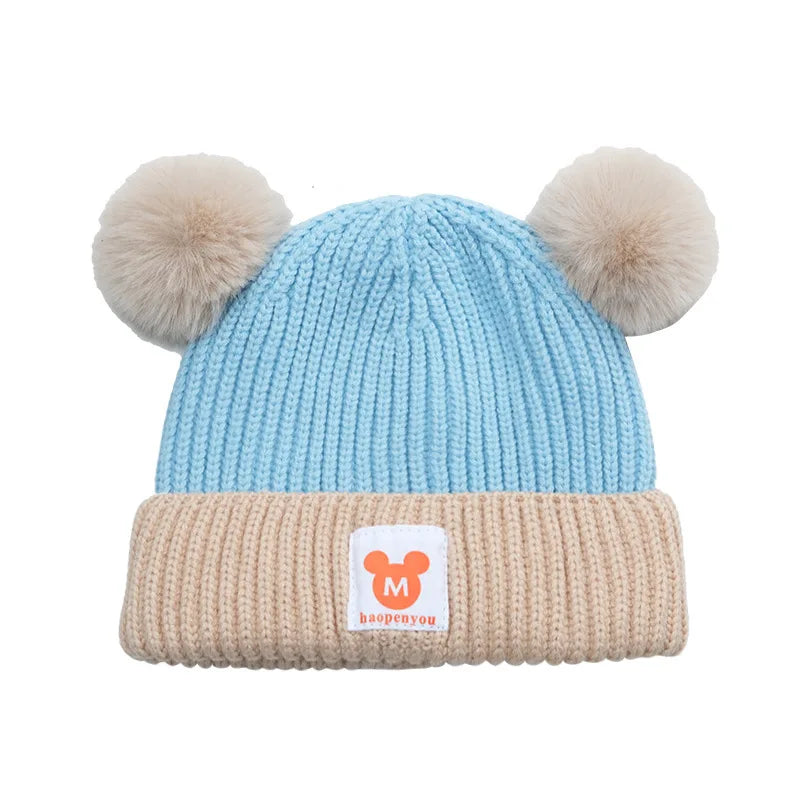 Baby Bear Hat & Scarf Set — Warm Knitted Winter Beanie for Infants & Toddlers