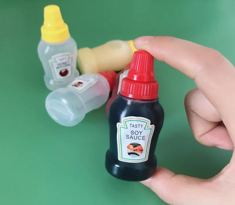 Mini Condiment Squeeze Bottles 25ml — Portable Sauce Dispensers for Lunchboxes (4 or 8pcs)