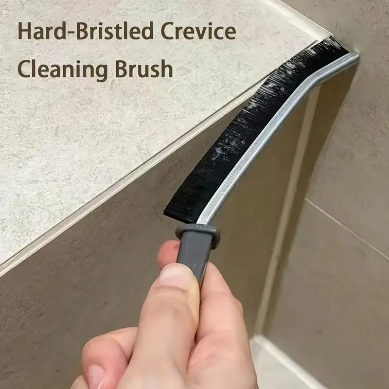 Crevice Cleaning Brush Set — Hard Bristle Gap & Grout Scrubber