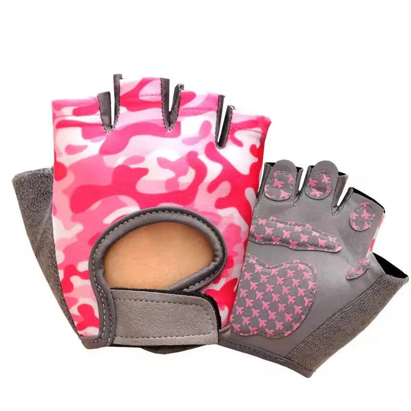 Guantes de Ciclismo sin Dedos para Niños — Guantes Transpirables Antideslizantes para Deportes al Aire Libre para Niños