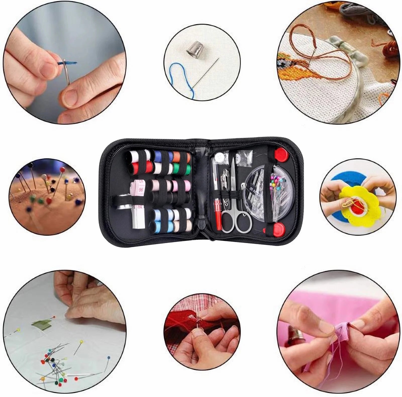 DIY Sewing Kit Box Set — Multi-Function Hand Quilting, Stitching & Embroidery Accessories