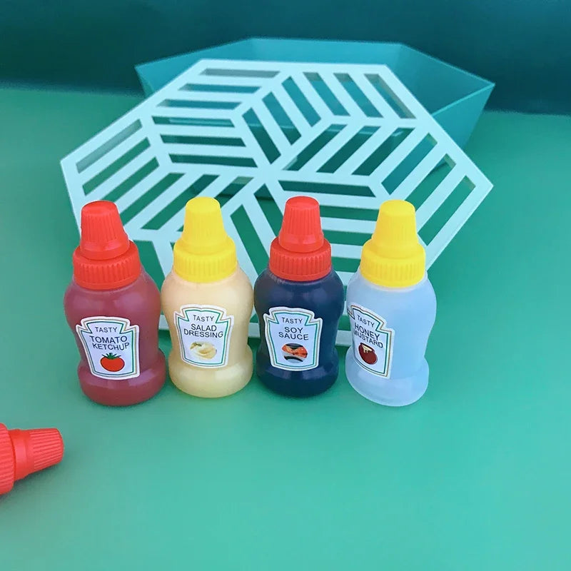 Mini Condiment Squeeze Bottles 25ml — Portable Sauce Dispensers for Lunchboxes (4 or 8pcs)