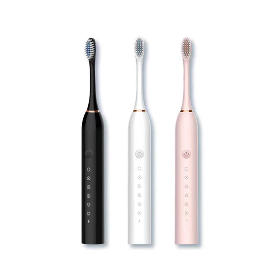Electric Ultrasonic Toothbrush — 6-Speed Modes, USB Rechargeable, Waterproof Adult Tooth Cleaner