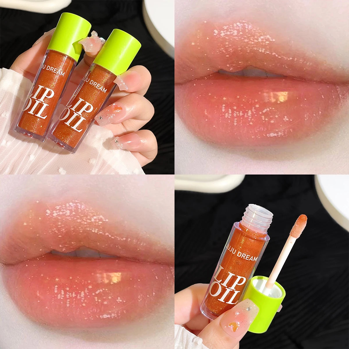 Candy-Colored Jelly Lip Oil — Glossy Hydrating Glass-Finish Lip Gloss