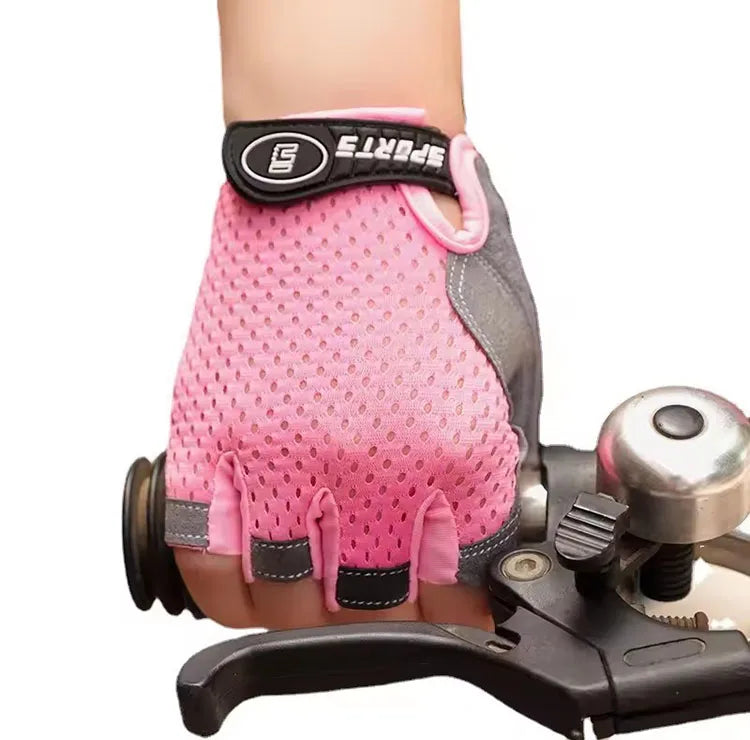 Guantes de Ciclismo sin Dedos para Niños — Guantes Transpirables Antideslizantes para Deportes al Aire Libre para Niños