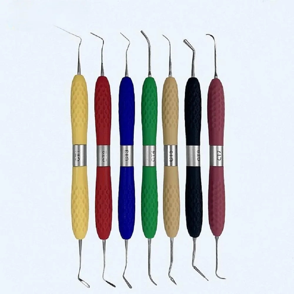 Double-Head Dental Composite Resin Filling Spatula — Aesthetic Restoration Instrument (CT1–CT7)