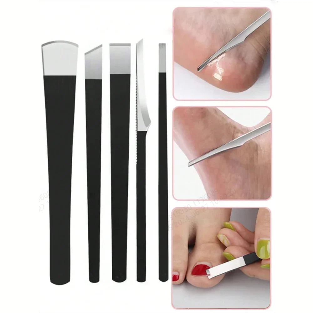 Stainless Steel Pedicure Knife Set — 4/5/6/9-Piece Foot Care Tool Kit