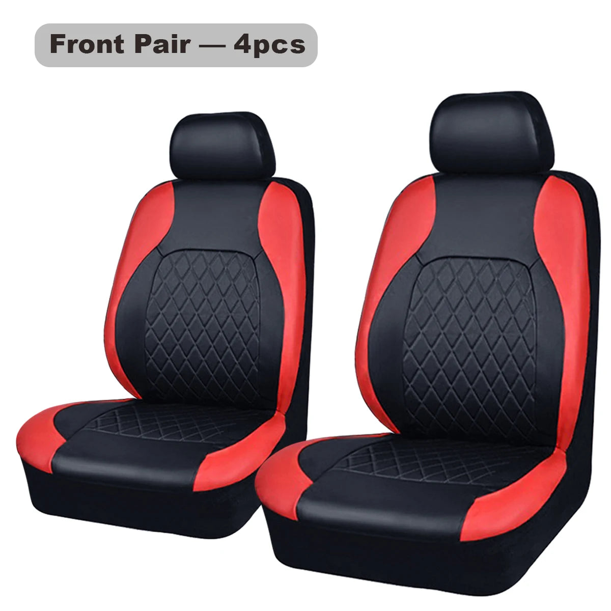 Quilted PU Leather Car Seat Cover Set — Full 9-Piece Waterproof Universal Fit for Sedan, SUV & Truck