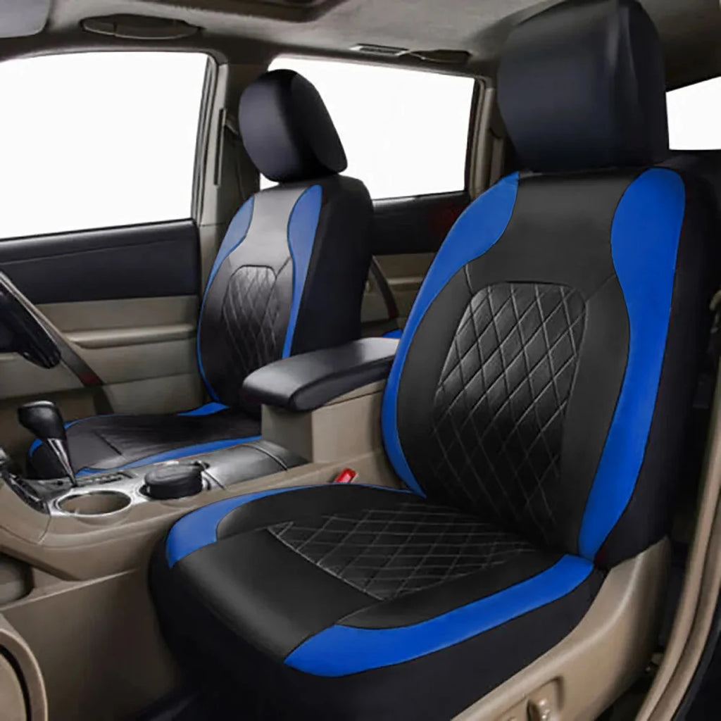 Quilted PU Leather Car Seat Cover Set — Full 9-Piece Waterproof Universal Fit for Sedan, SUV & Truck