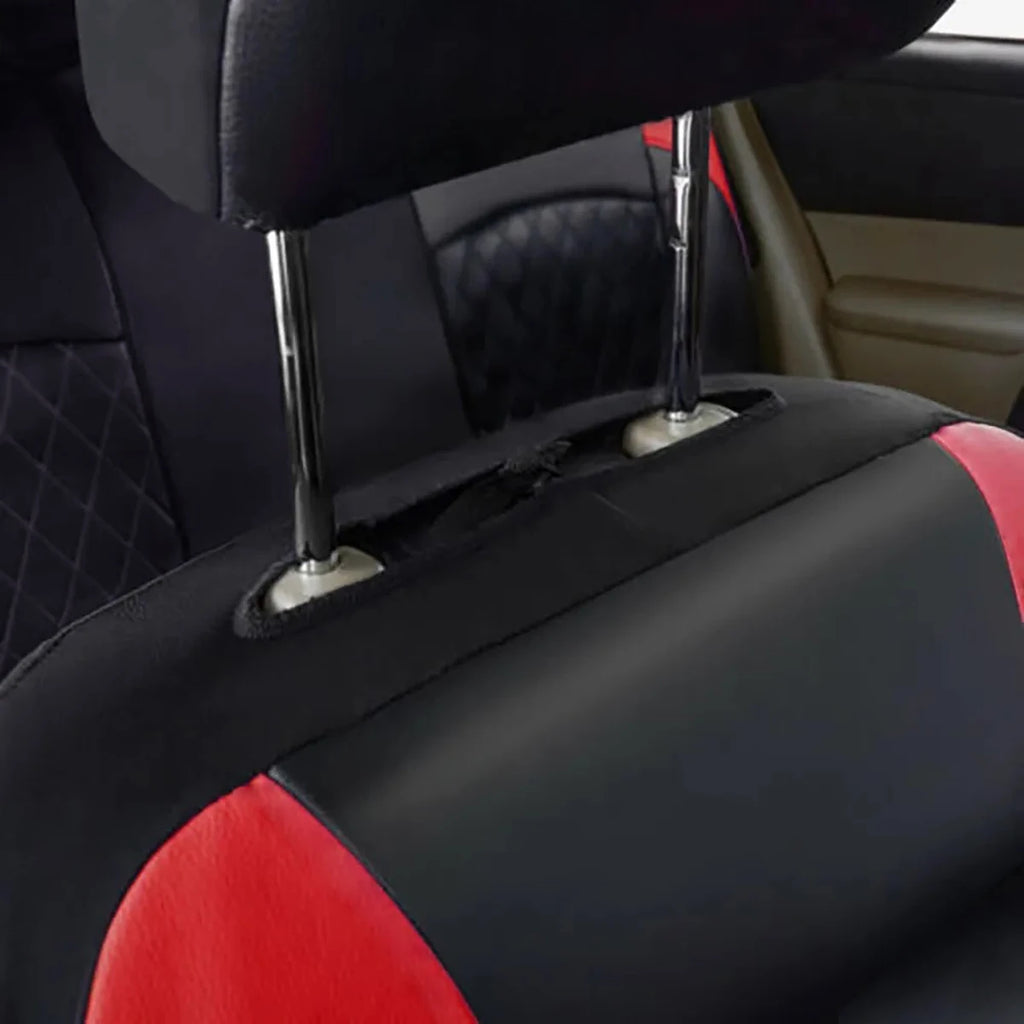 Quilted PU Leather Car Seat Cover Set — Full 9-Piece Waterproof Universal Fit for Sedan, SUV & Truck