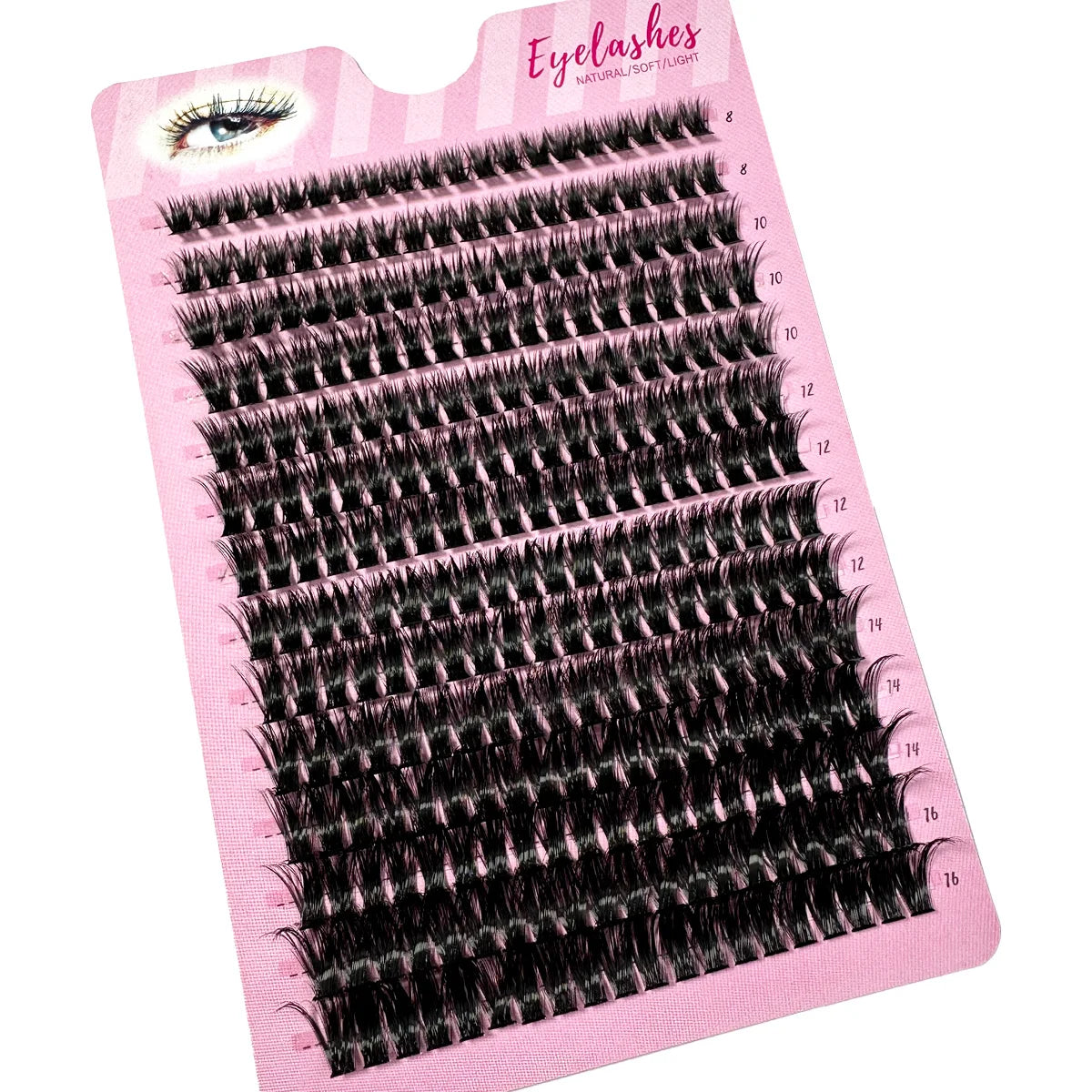 Cluster Eyelash Extension Bundles — 280pcs 80D/100D Natural Style DIY Individual Lashes