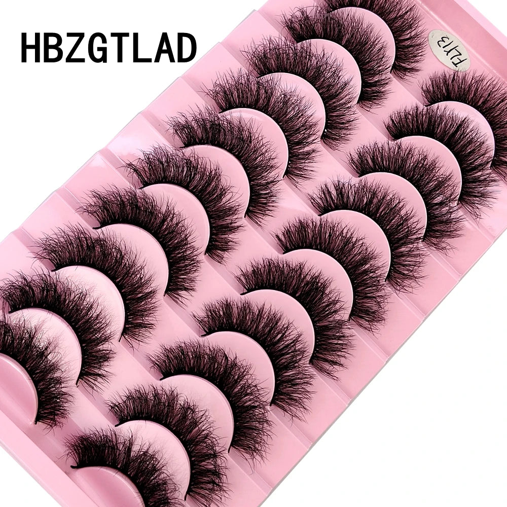 Faux Mink False Lashes — 10 Pairs Natural & Wispy Handcrafted Eyelashes