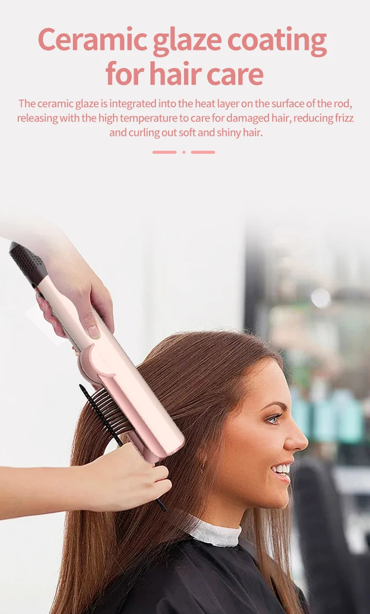 2-in-1 Hair Dryer & Flat Iron — Negative Ion Hair Styler for Drying & Straightening