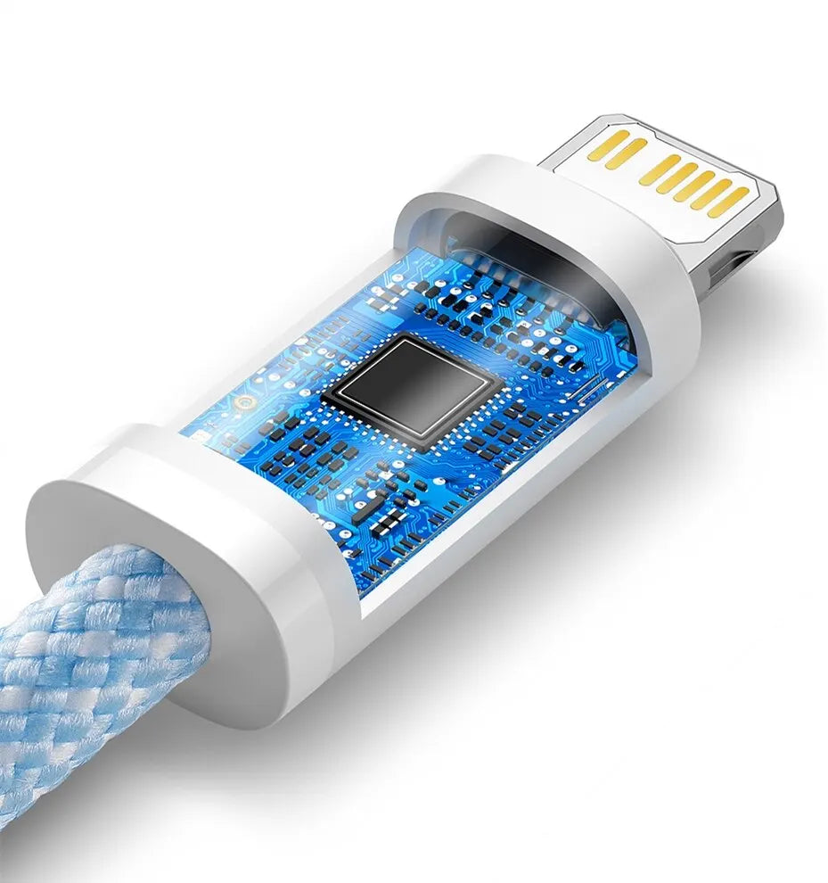 20W Fast Charging Braided USB-C to Lightning Cable — For iPhone, iPad & MacBook