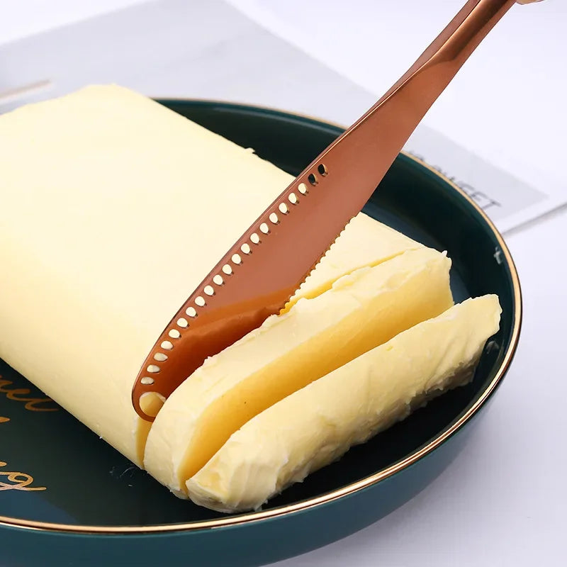 3-in-1 Stainless Steel Butter & Cheese Knife — Spreader, Cutter & Scraper Kitchen Tool