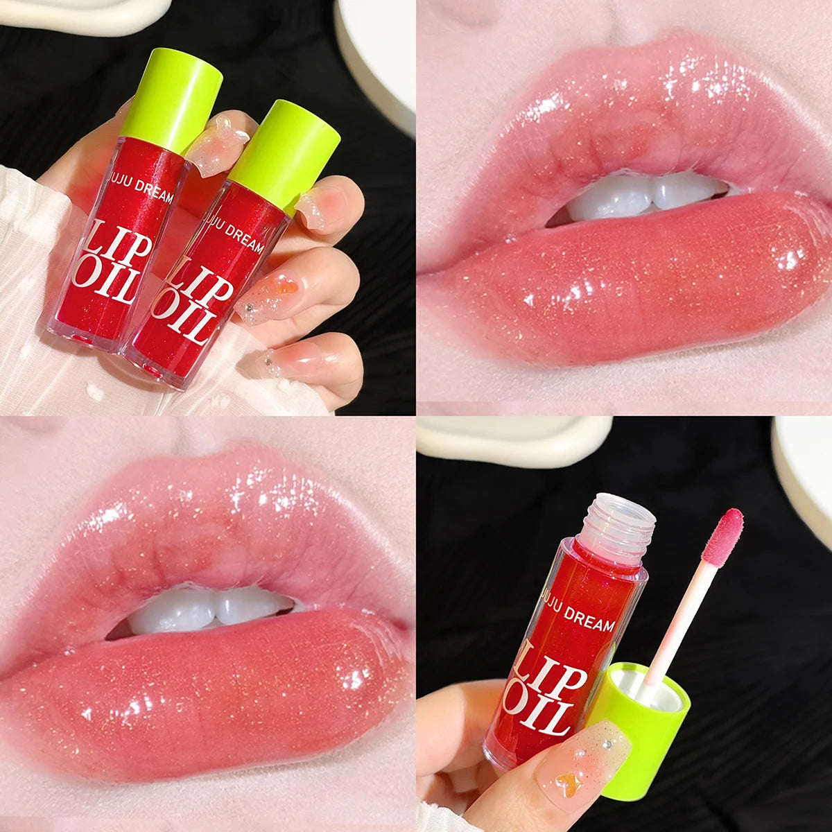 Candy-Colored Jelly Lip Oil — Glossy Hydrating Glass-Finish Lip Gloss