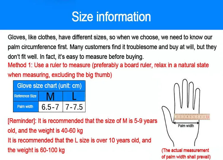 Guantes de Ciclismo sin Dedos para Niños — Guantes Transpirables Antideslizantes para Deportes al Aire Libre para Niños