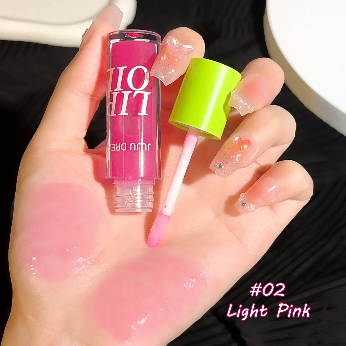Candy-Colored Jelly Lip Oil — Glossy Hydrating Glass-Finish Lip Gloss