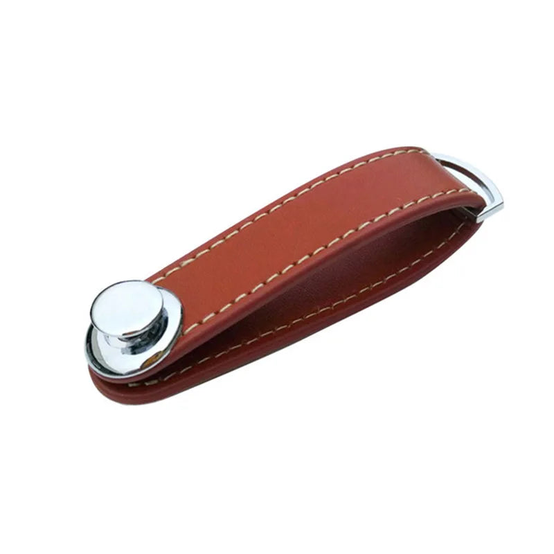 Smart Leather Key Organizer Wallet — Compact Car Key Pouch with Keychain Ring & Hooks