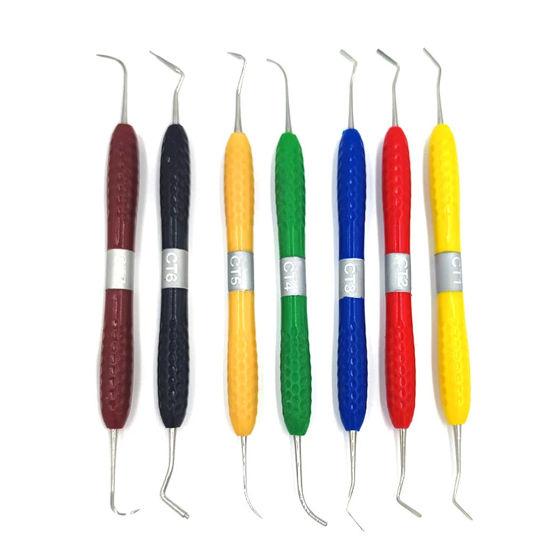 Double-Head Dental Composite Resin Filling Spatula — Aesthetic Restoration Instrument (CT1–CT7)