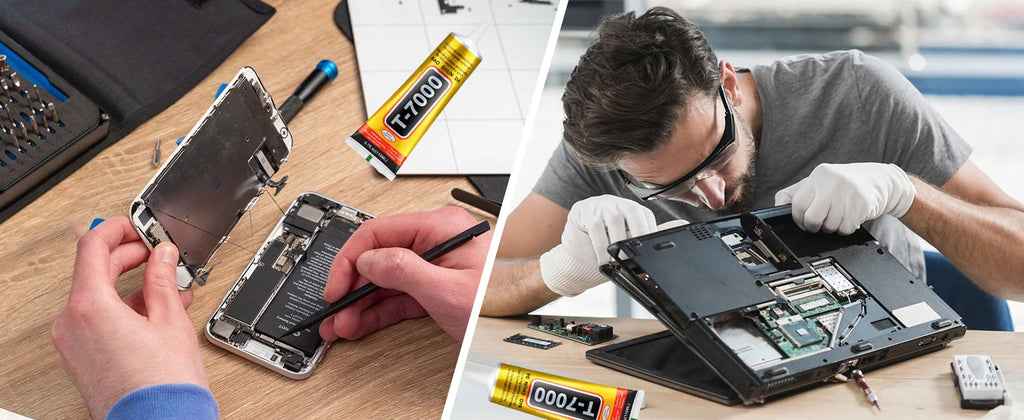 Adhesivo multiusos B-7000 / T-7000 — Pegamento transparente y negro para reparación de teléfonos, joyería y bricolaje (15 ml, 50 ml, 110 ml)