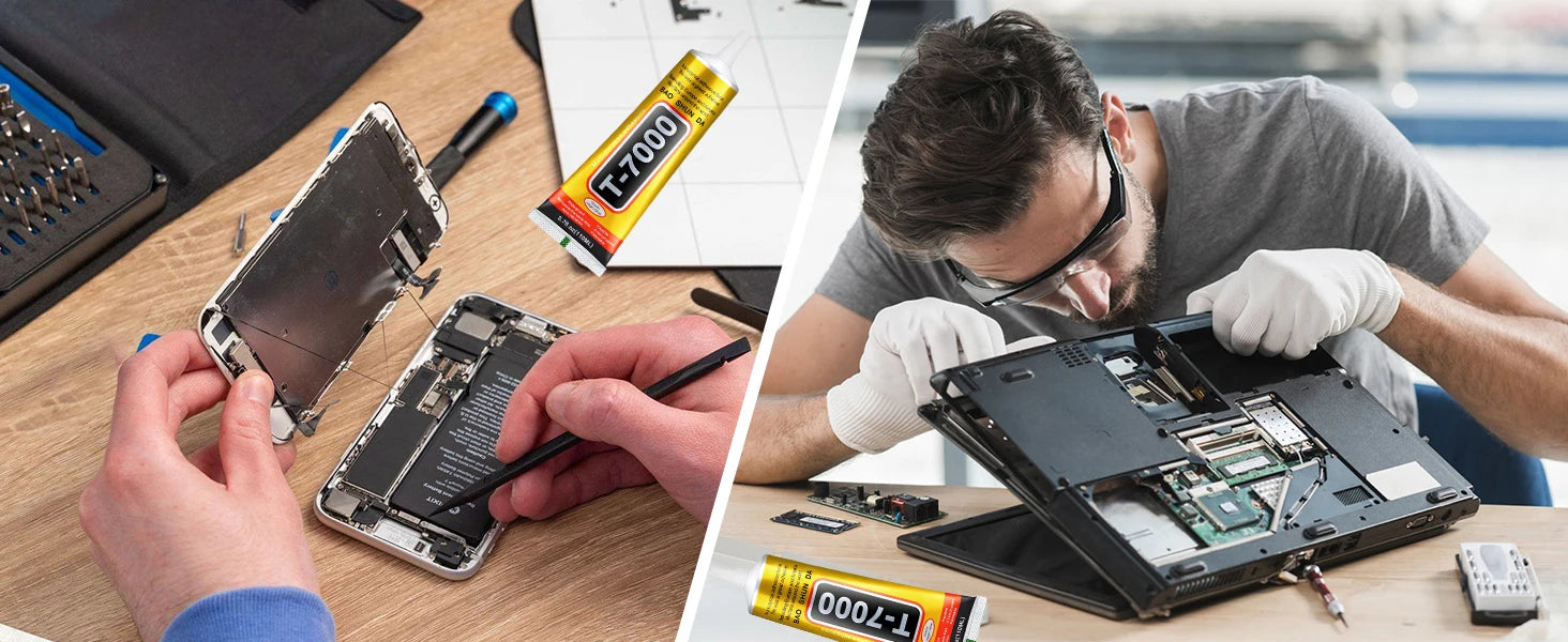 Adhesivo multiusos B-7000 / T-7000 — Pegamento transparente y negro para reparación de teléfonos, joyería y bricolaje (15 ml, 50 ml, 110 ml)