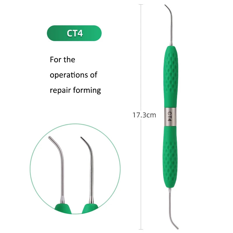 Double-Head Dental Composite Resin Filling Spatula — Aesthetic Restoration Instrument (CT1–CT7)