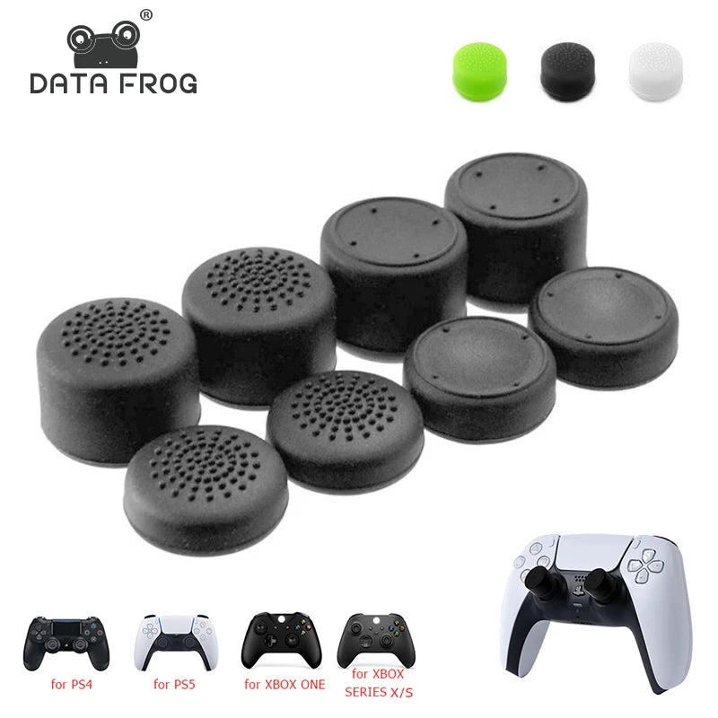 DATA FROG 8-Pack Silicone Thumb Stick Grip Caps — Anti-Slip Analog Covers for PS5, PS4 & Xbox Series X/S