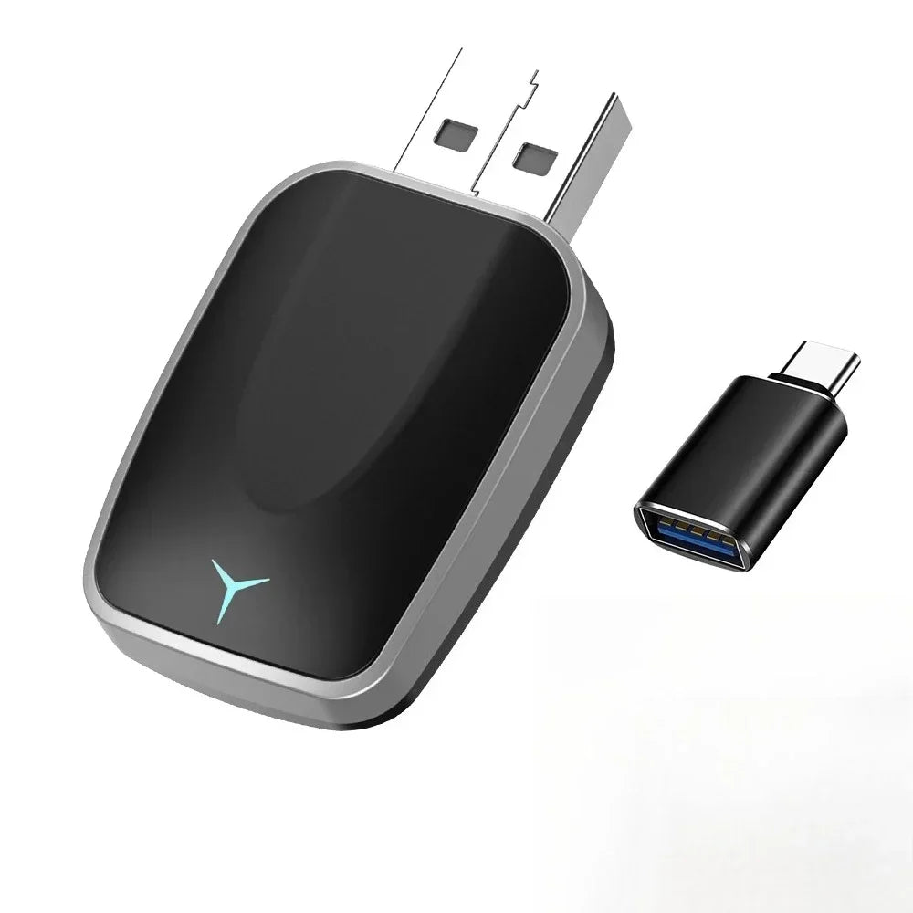 Wireless CarPlay & Android Auto Adapter — Plug & Play Bluetooth Converter for 2016+ Vehicles
