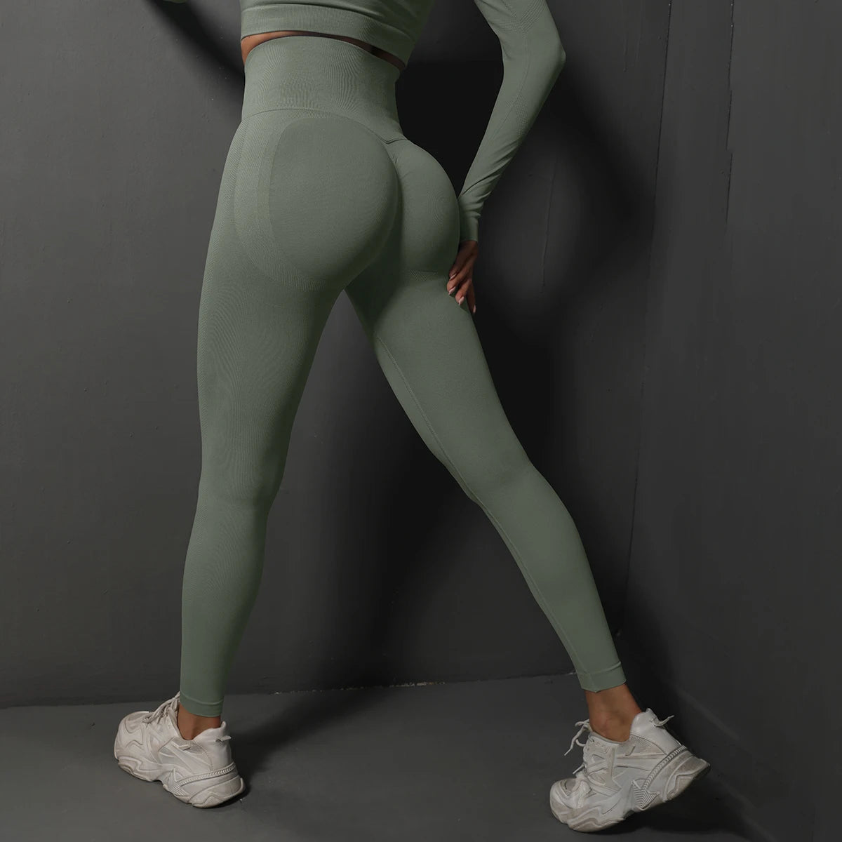 Seamless High-Waist Booty-Lifting Gym Leggings — Squat-Proof Yoga Pants for Women