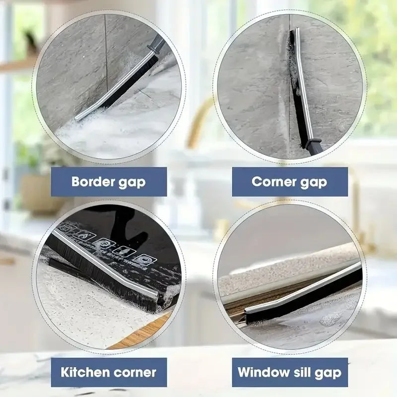 Crevice Cleaning Brush — Hard Bristle Gap & Grout Cleaner for Tiles, Windows & Floors