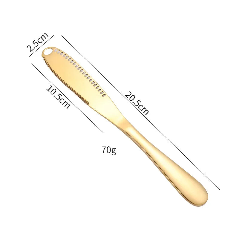 3-in-1 Stainless Steel Butter & Cheese Knife — Spreader, Cutter & Scraper Kitchen Tool