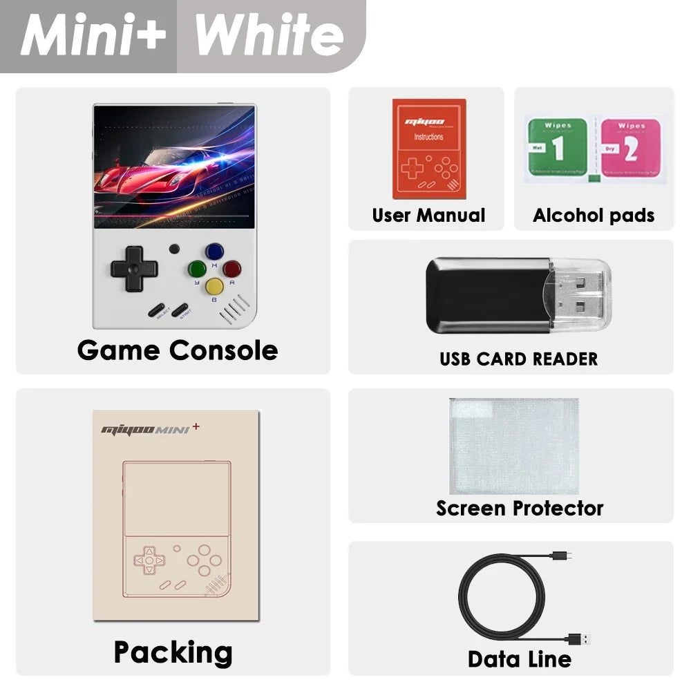 MIYOO Mini Plus Retro Handheld Game Console — 3.5" IPS, 25,000+ Games, Wi-Fi