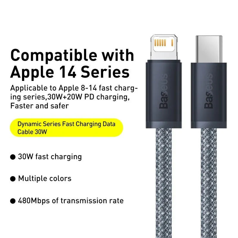 20W Fast Charging Braided USB-C to Lightning Cable — For iPhone, iPad & MacBook